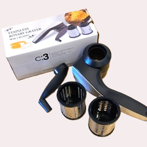 Kitchen Gadget Bundle -Zakarian Mandoline, Onion Bloom Kit, Rotary Cheese Grater - Picture 4 of 11